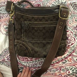 Coach monogram crossbody purse
